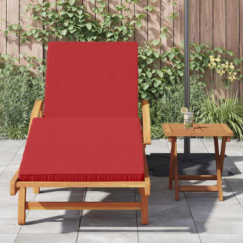 Solstol 2 Pcs Röd 200 X 67 X 84 Cm Massivt Akaciaträ