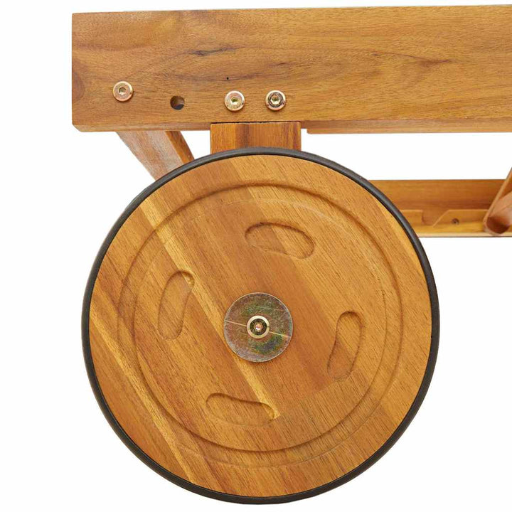 Solstol 3 Pcs Röd 200 X 67 X 84 Cm Massivt Akaciaträ