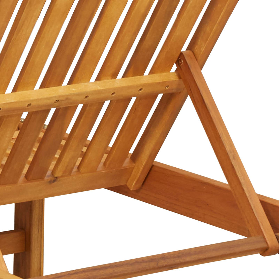 Solstol Brun 125 X 200 X 84 Cm Massivt Akaciaträ