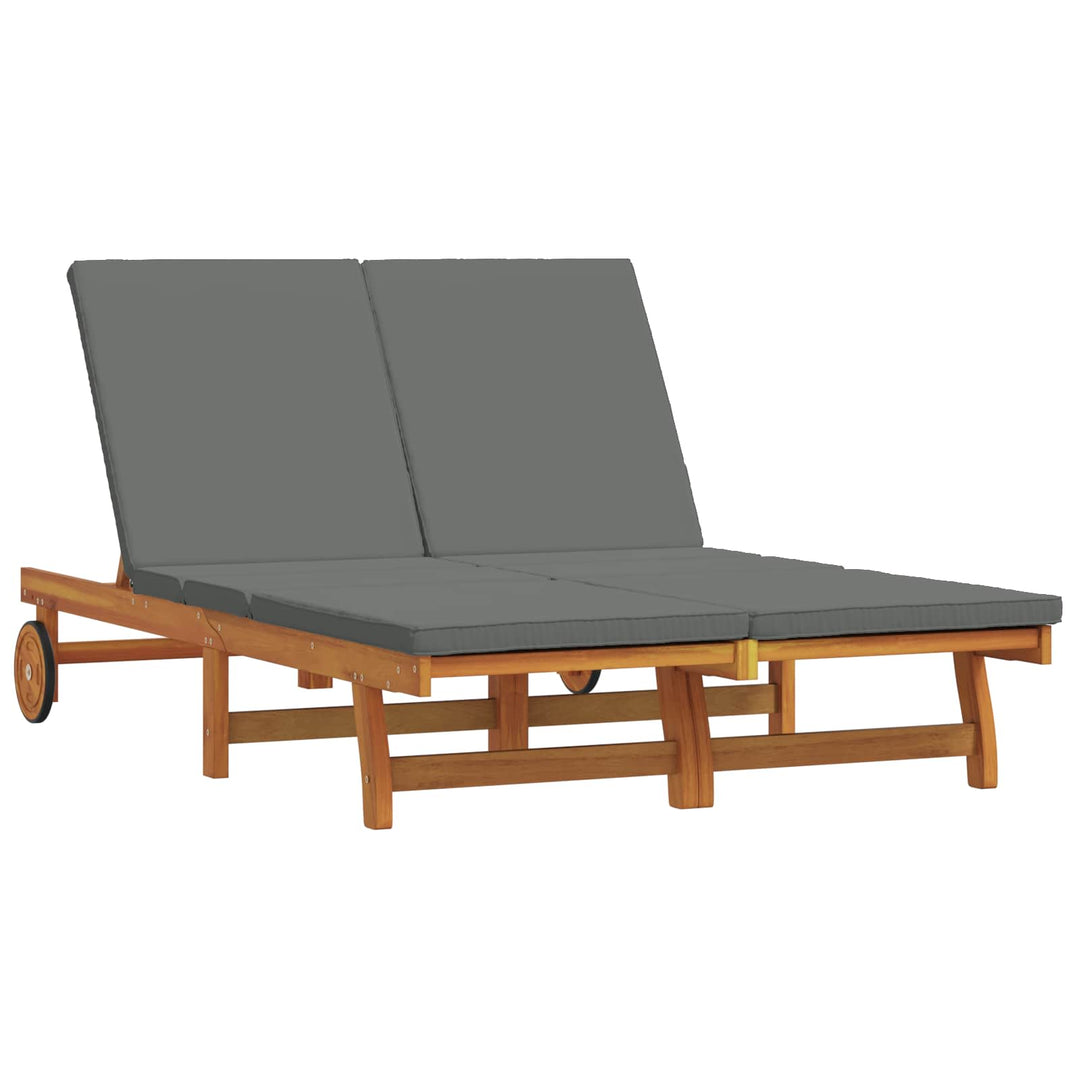Solstol Brun 125 X 200 X 84 Cm Massivt Akaciaträ