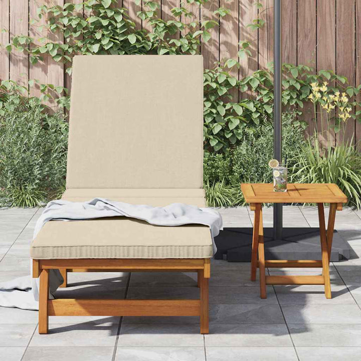 Solstol Reclining 1-Person 2 Pcs Brun Massivt Akaciaträ