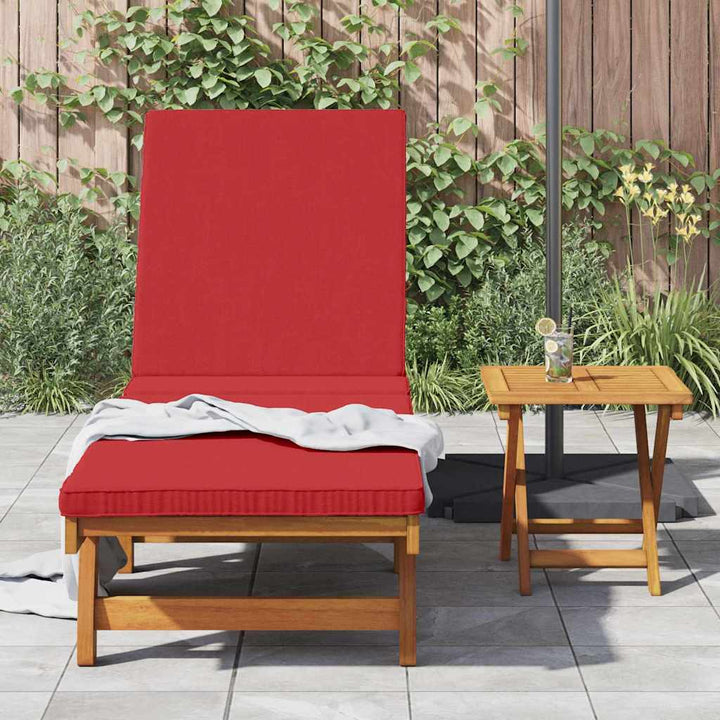 Solstol Reclining 1-Person 2 Pcs Brun Massivt Akaciaträ