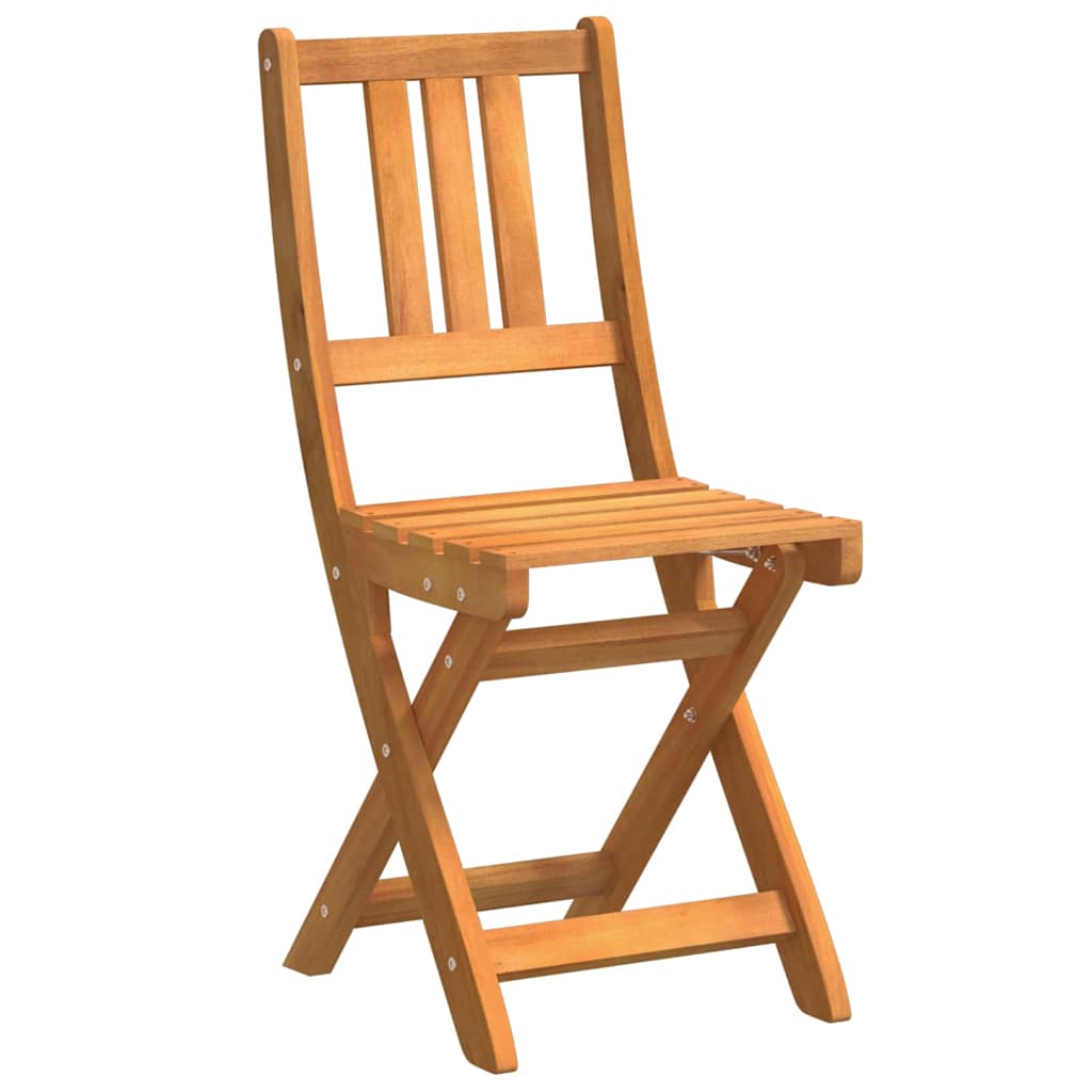 Trädgårds Bistro Set 5 Pcs Brun Massivt Akaciaträ