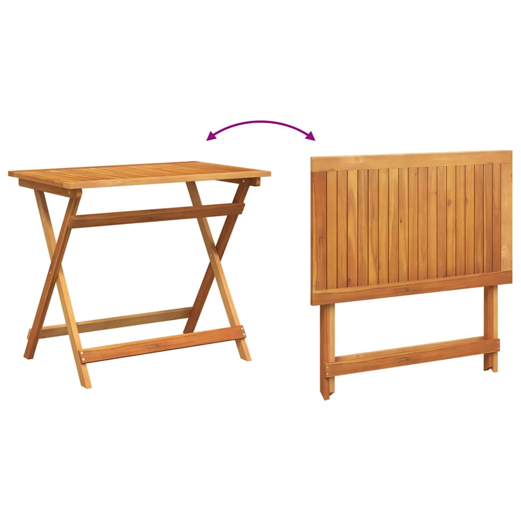 Trädgårds Bistro Set 5 Pcs Brun Massivt Akaciaträ
