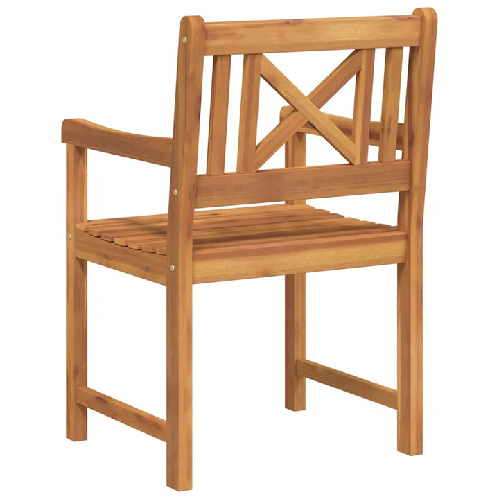 Utomhusbänk 4 Pcs Naturlig 56 X 55,5 X 90 Cm Massivt Akaciaträ