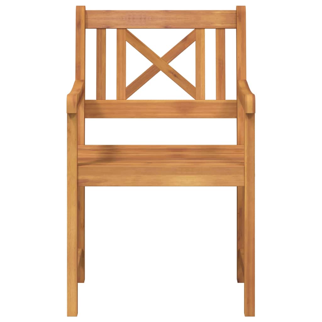 Utomhusbänk 4 Pcs Naturlig 56 X 55,5 X 90 Cm Massivt Akaciaträ