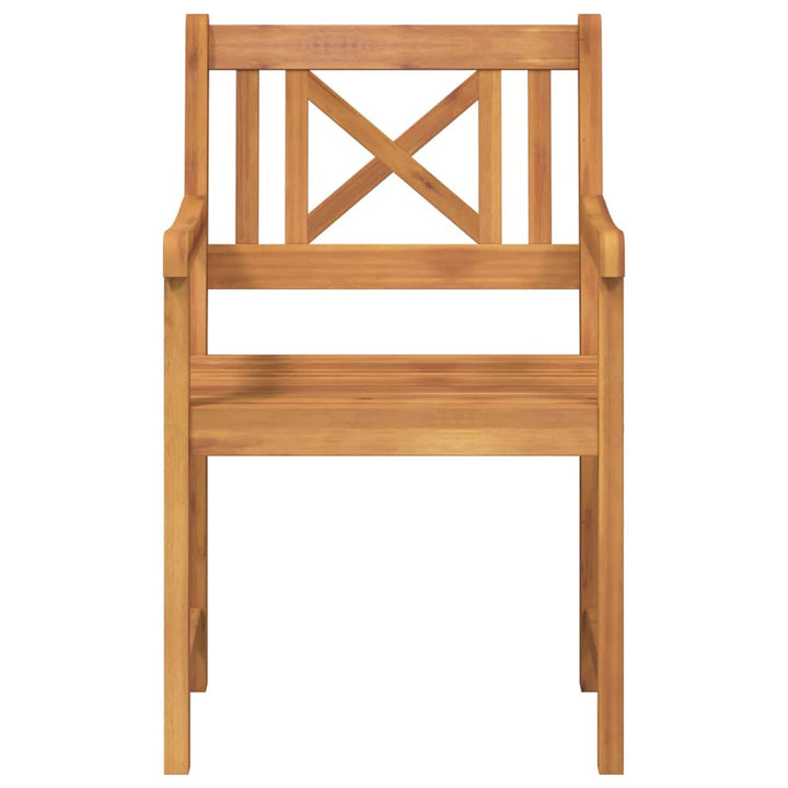 Utomhusbänk 4 Pcs Naturlig 56 X 55,5 X 90 Cm Massivt Akaciaträ