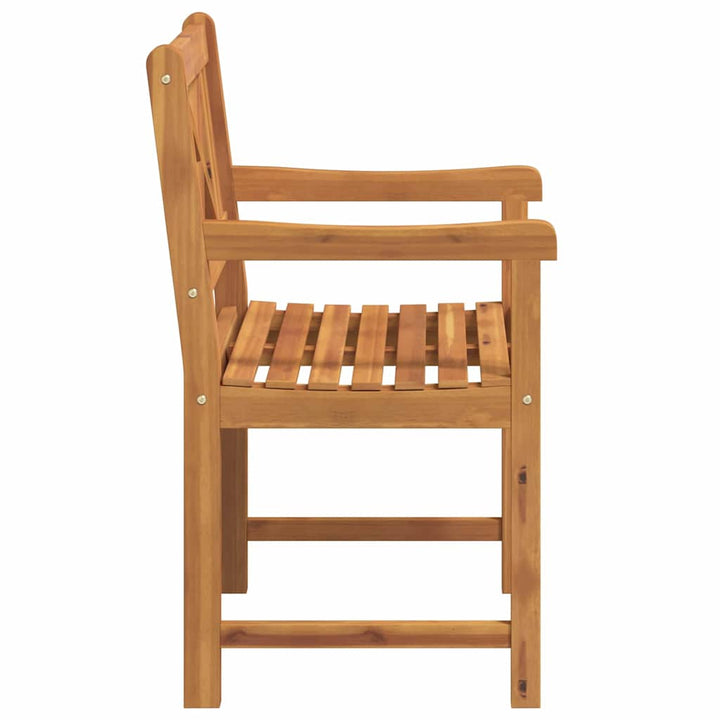 Utomhusbänk 6 Pcs Naturlig 56 X 55,5 X 90 Cm Massivt Akaciaträ