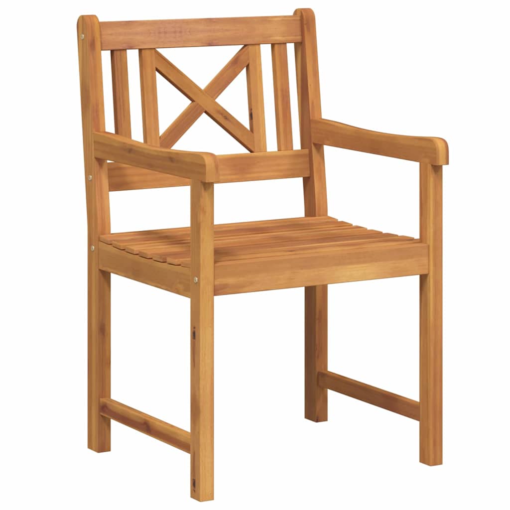 Utomhusbänk 8 Pcs Naturlig 56 X 55,5 X 90 Cm Massivt Akaciaträ
