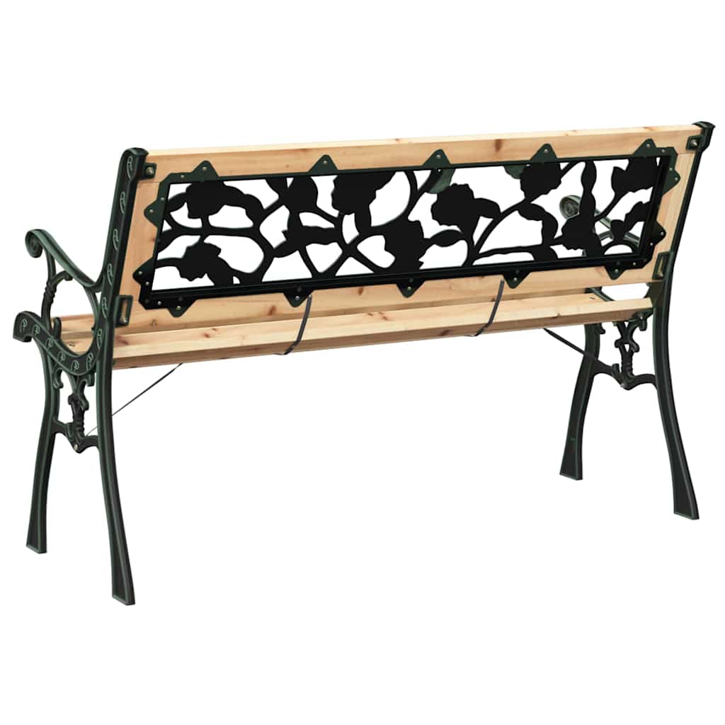 Trädgårdsbänk Med Kudde Brun 116 X 54 X 73 Cm Trä