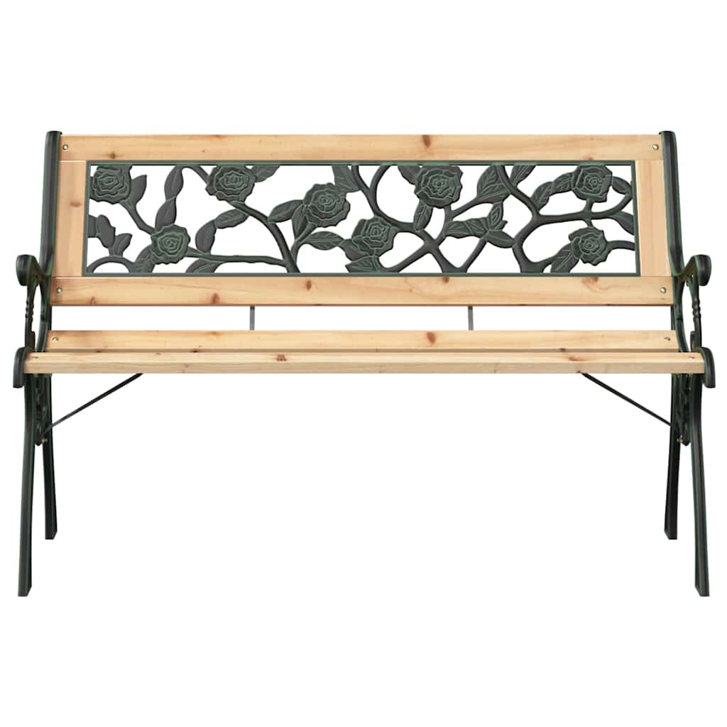 Trädgårdsbänk Med Kudde Brun 116 X 54 X 73 Cm Trä