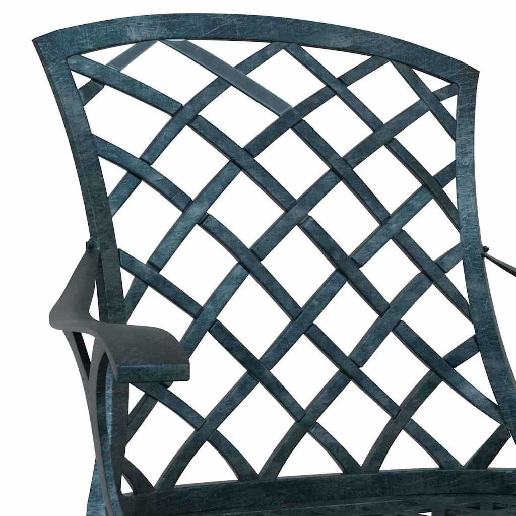 Trädgård Stol 4 Pcs Grön 61 X 60,5 X 93Cm Aluminium