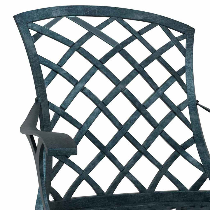 Trädgård Stol 4 Pcs Grön 61 X 60,5 X 93Cm Aluminium
