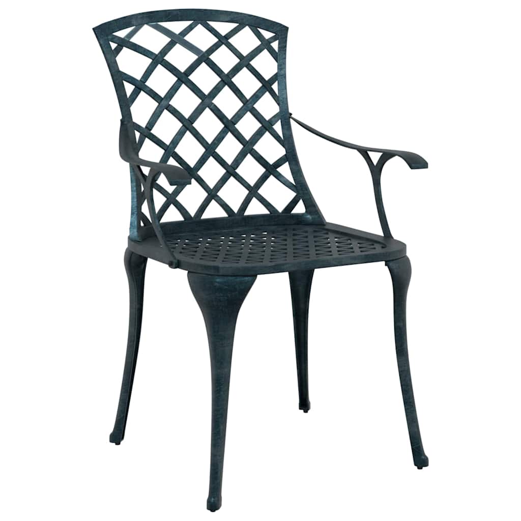 Trädgård Stol 4 Pcs Grön 61 X 60,5 X 93Cm Aluminium