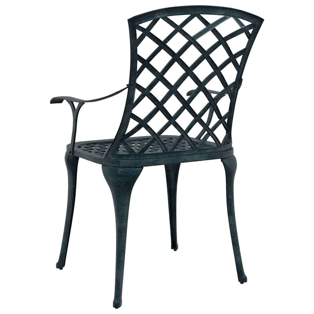 Trädgård Stol 4 Pcs Grön 61 X 60,5 X 93Cm Aluminium