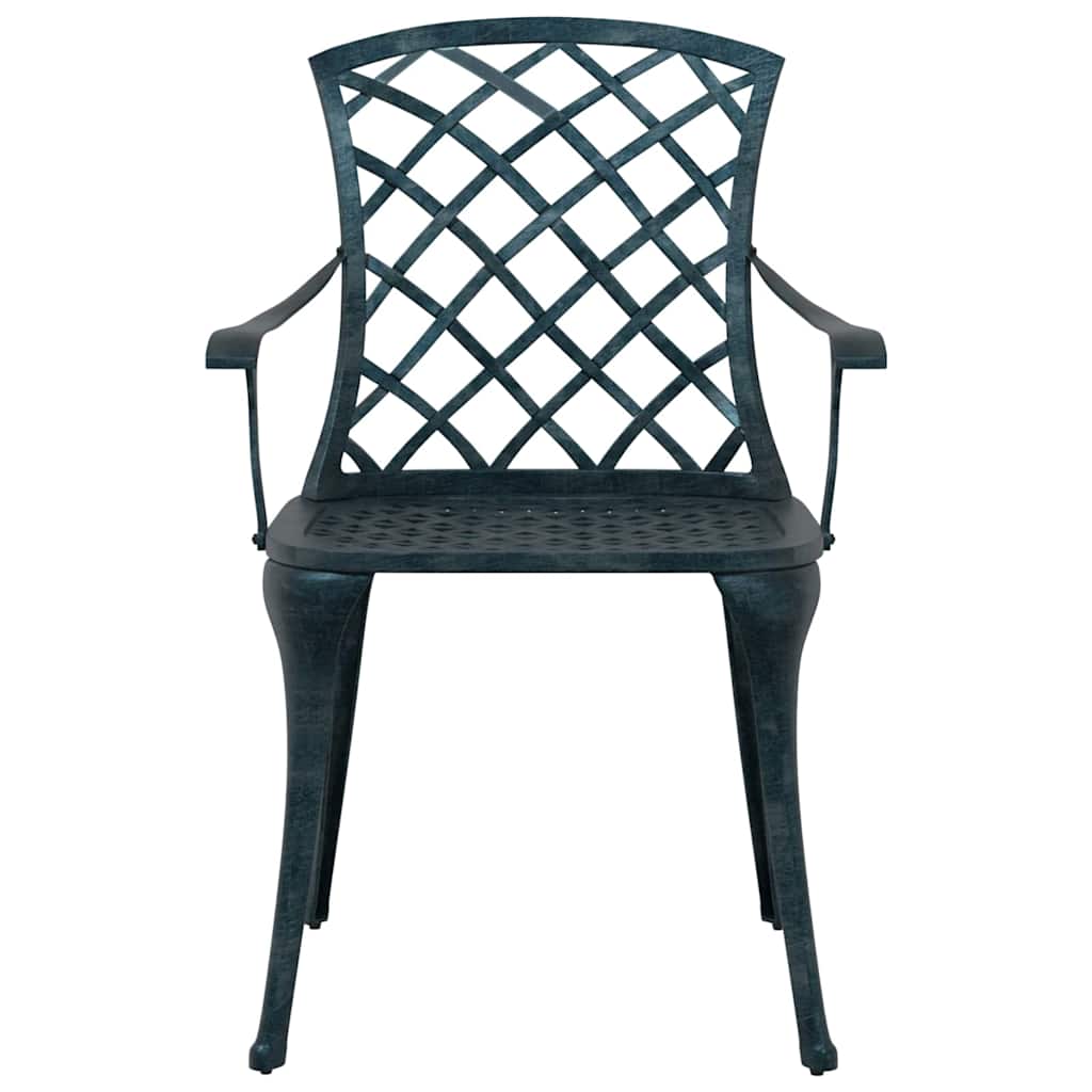 Trädgård Stol 4 Pcs Grön 61 X 60,5 X 93Cm Aluminium