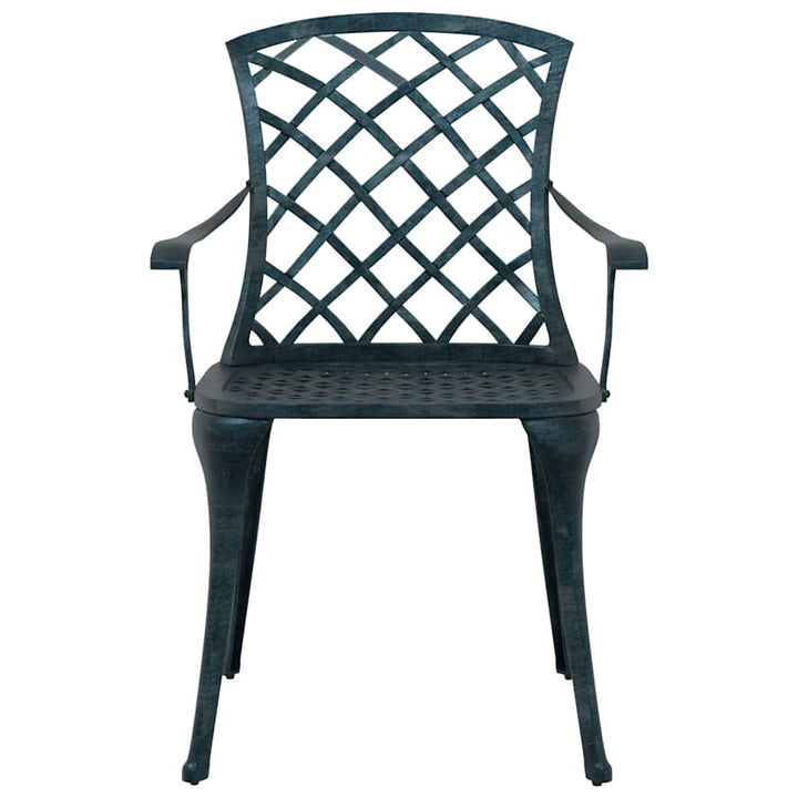Trädgård Stol 4 Pcs Grön 61 X 60,5 X 93Cm Aluminium