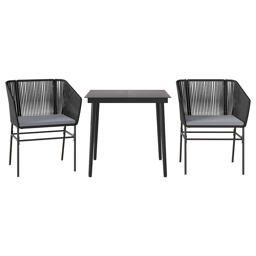 Matgrupp För Trädgård Med Dynor 3 Delar Konstrotting&Glas