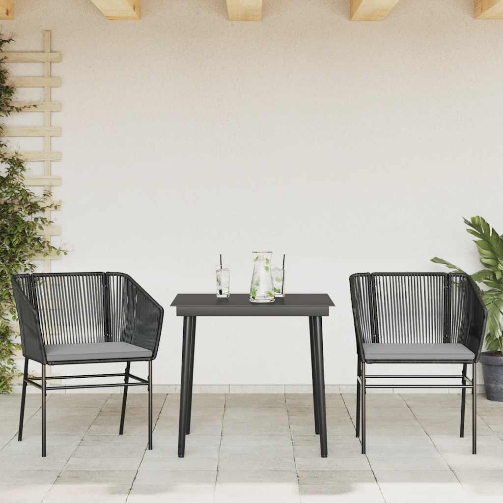 Matgrupp För Trädgård Med Dynor 3 Delar Konstrotting&amp;Glas