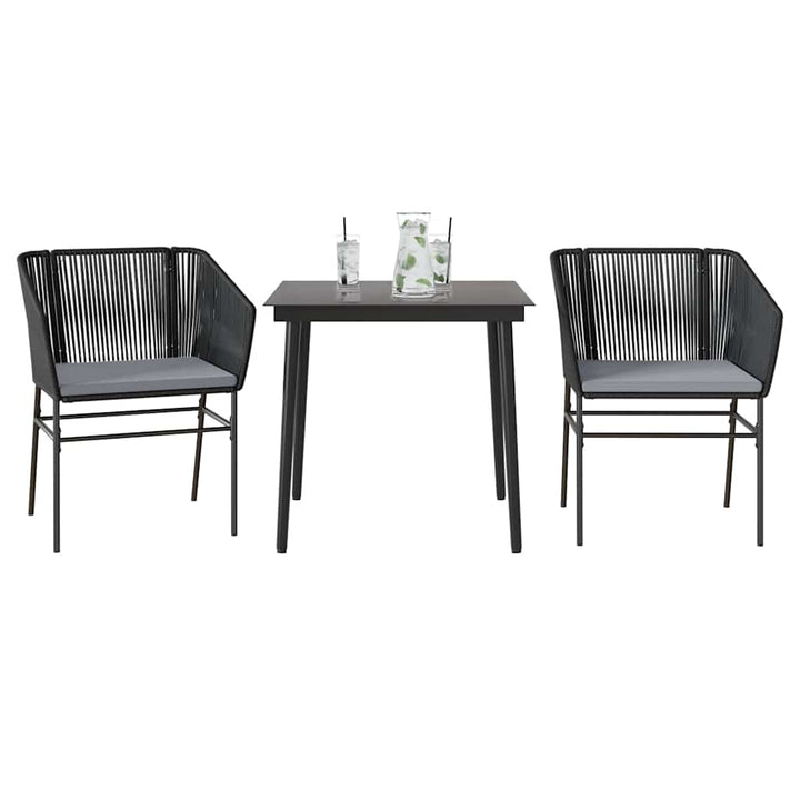 Matgrupp För Trädgård Med Dynor 3 Delar Konstrotting&amp;Glas