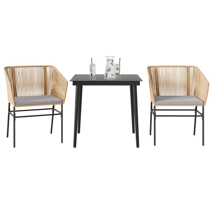 Matgrupp För Trädgård Med Dynor 3 Delar Konstrotting&amp;Glas