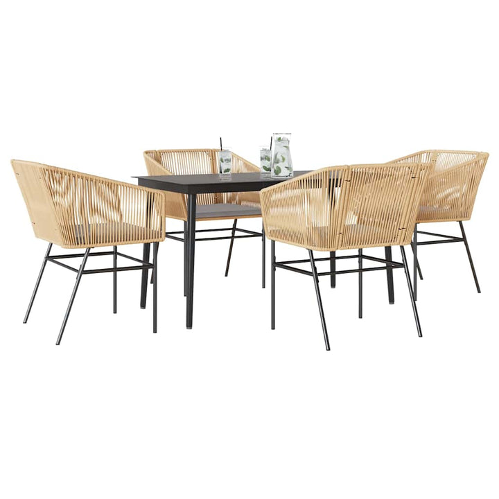 Matgrupp För Trädgård Med Dynor 3 Delar Konstrotting&amp;Glas