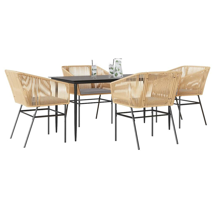 Matgrupp För Trädgård Med Dynor 3 Delar Konstrotting&amp;Glas