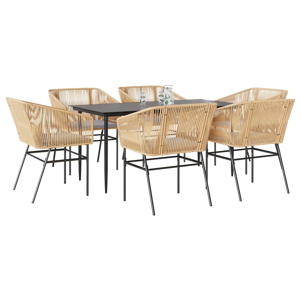 Matgrupp För Trädgård Med Dynor 3 Delar Konstrotting&amp;Glas