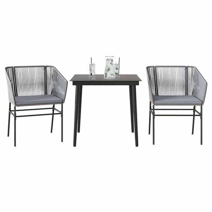 Matgrupp För Trädgård Med Dynor 3 Delar Konstrotting&amp;Glas