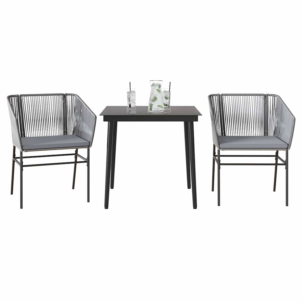 Matgrupp För Trädgård Med Dynor 3 Delar Konstrotting&amp;Glas
