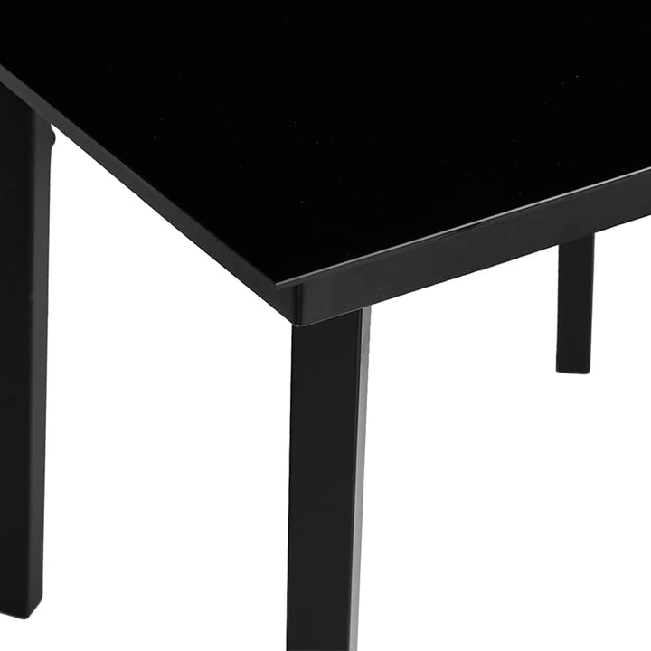 Matgrupp För Trädgård Med Dynor 3 Delar Svart Konstrotting&amp;Glas