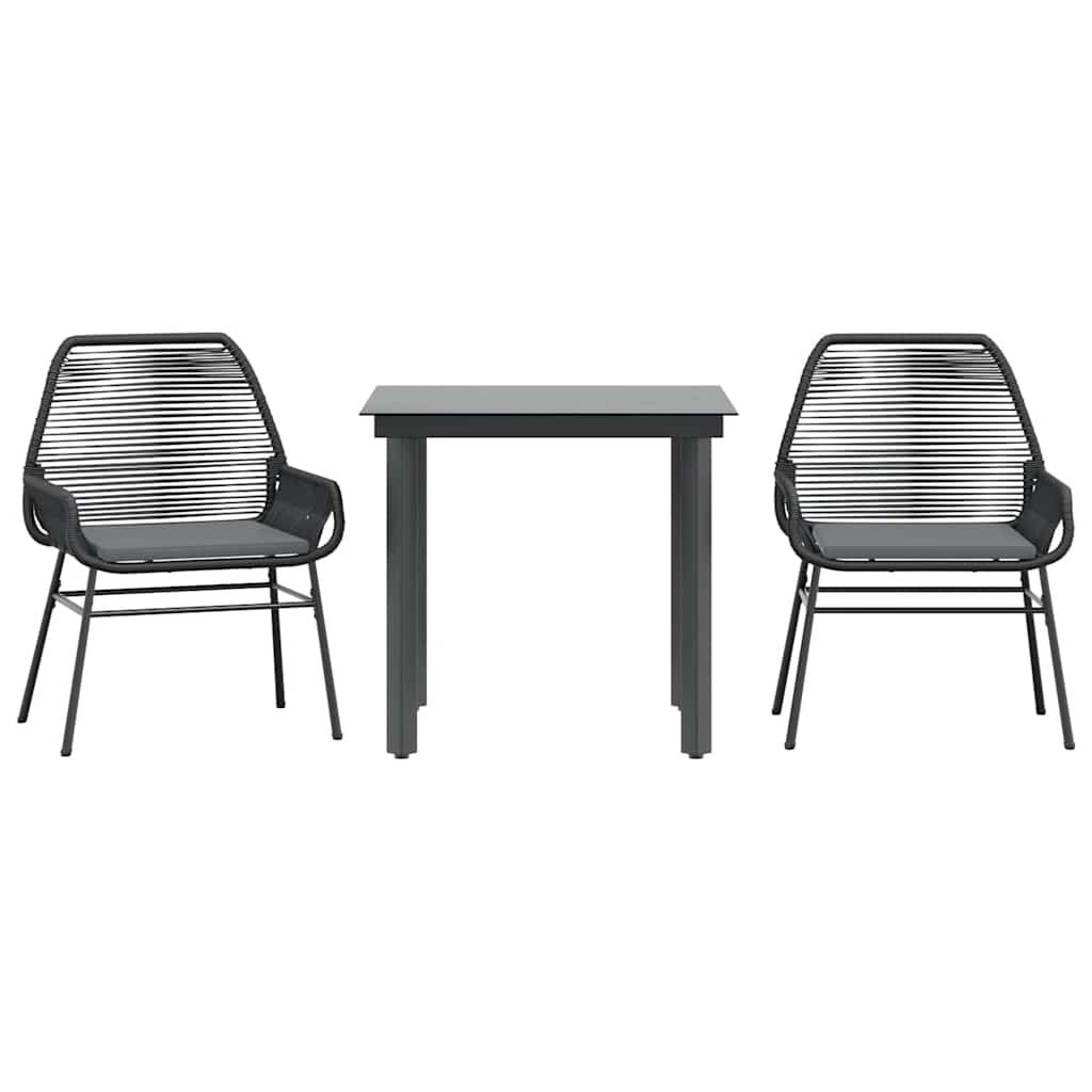 Matgrupp För Trädgård Med Dynor 3 Delar Konstrotting&Glas