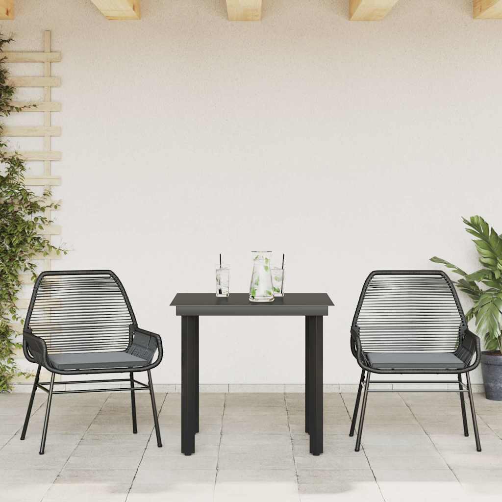 Matgrupp För Trädgård Med Dynor 3 Delar Konstrotting&amp;Glas