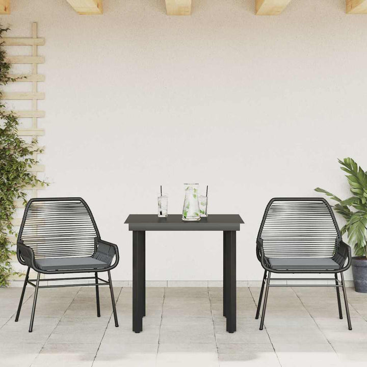 Matgrupp För Trädgård Med Dynor 3 Delar Konstrotting&amp;Glas