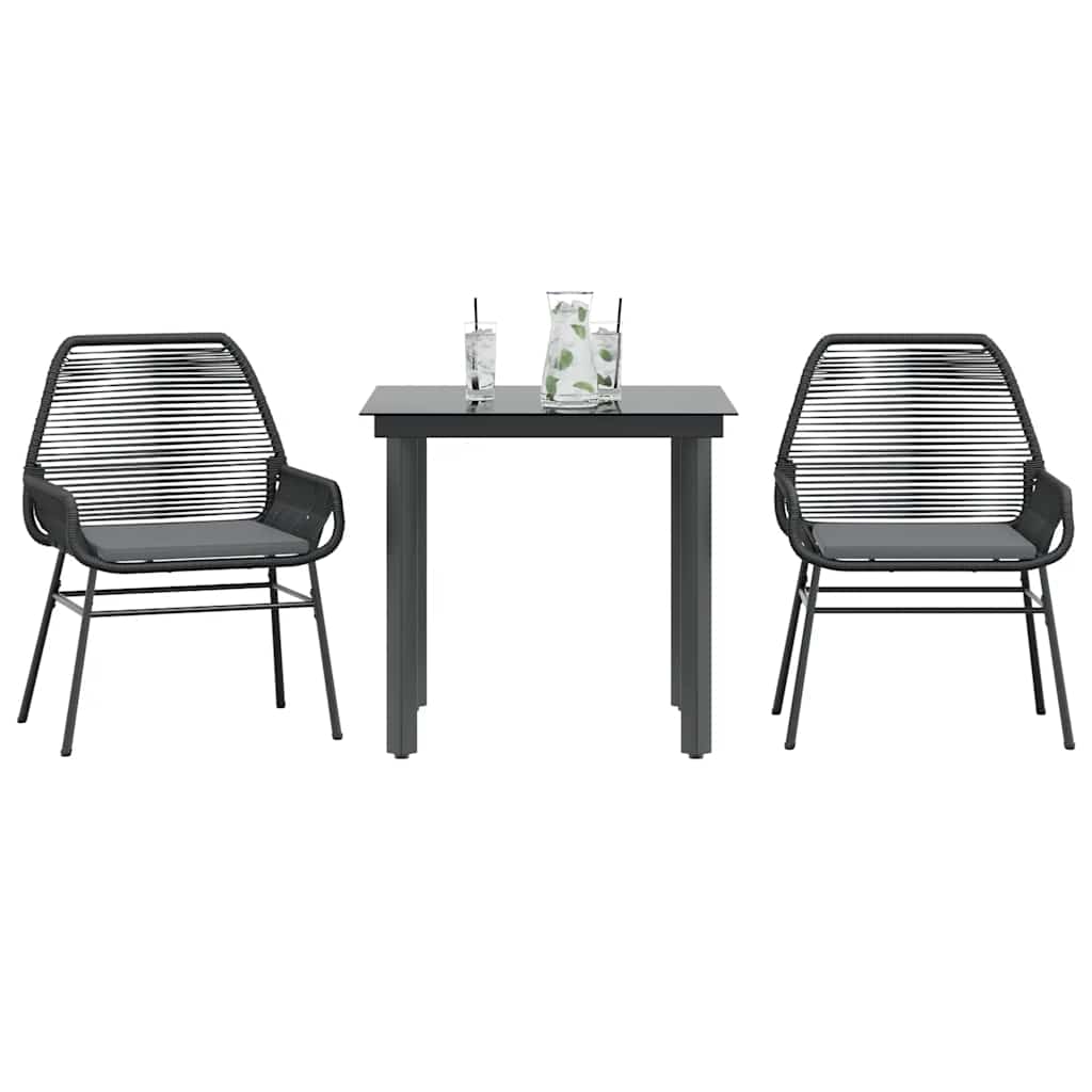 Matgrupp För Trädgård Med Dynor 3 Delar Konstrotting&amp;Glas