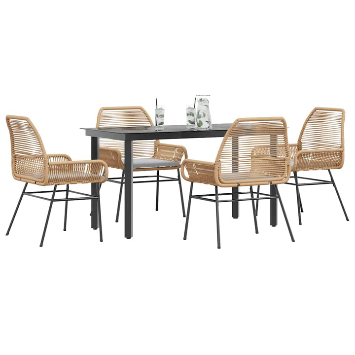 Matgrupp För Trädgård Med Dynor 3 Delar Konstrotting&amp;Glas