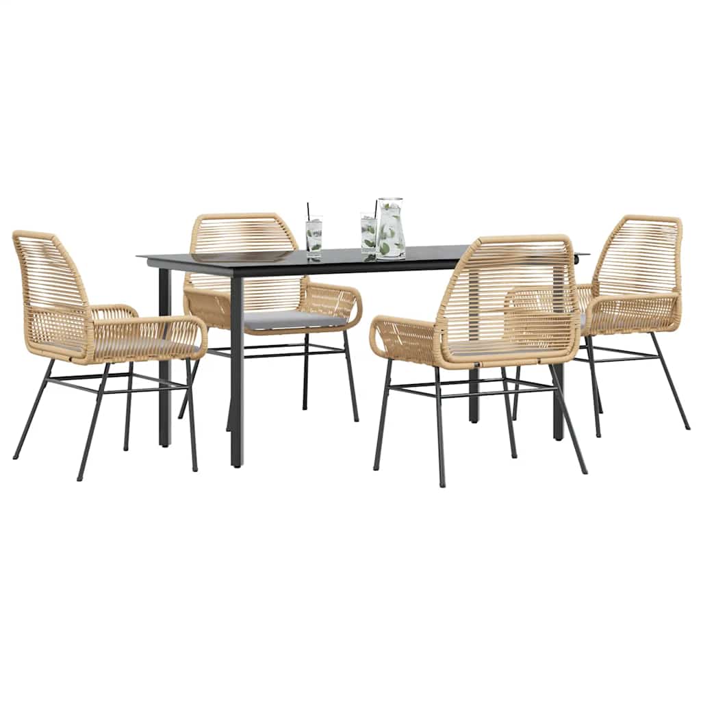 Matgrupp För Trädgård Med Dynor 3 Delar Konstrotting&amp;Glas