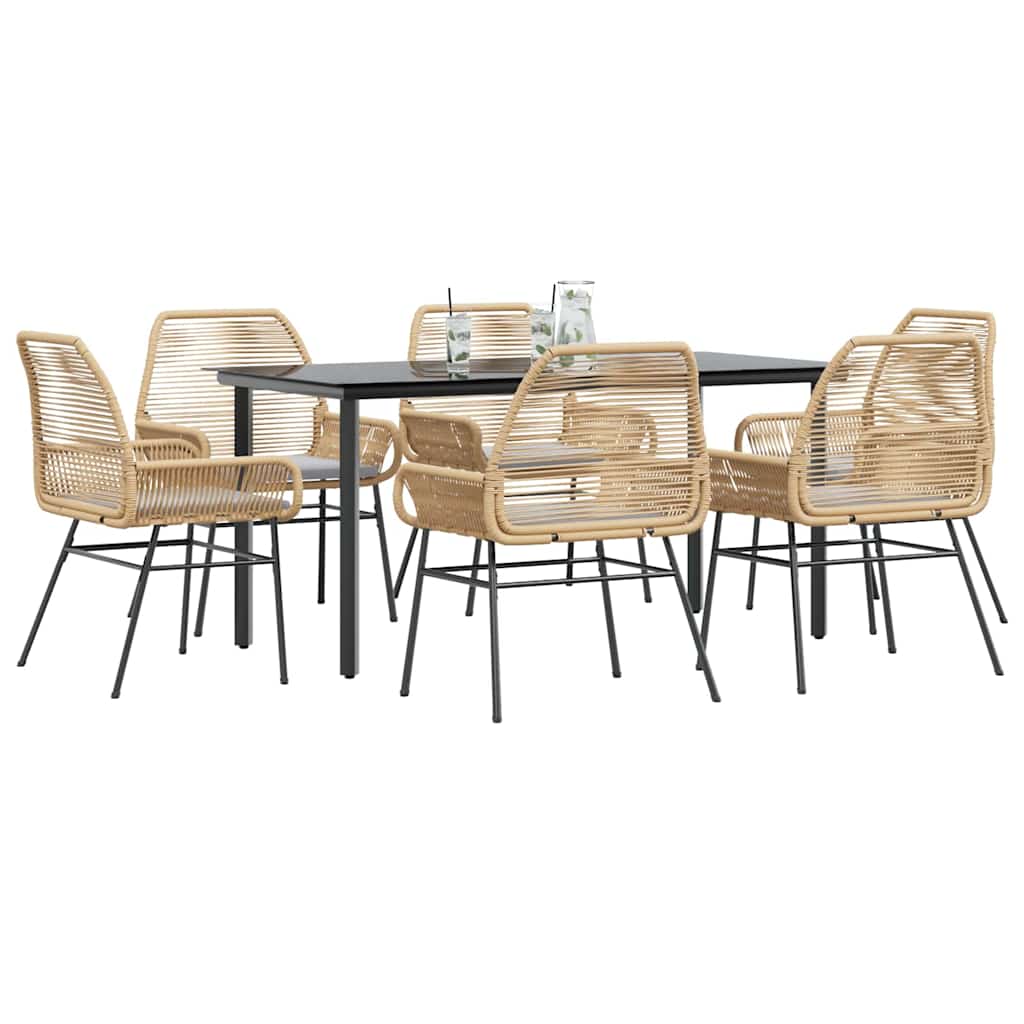 Matgrupp För Trädgård Med Dynor 3 Delar Konstrotting&amp;Glas