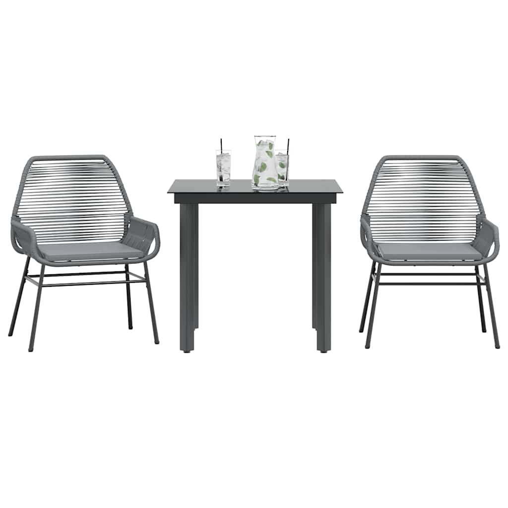 Matgrupp För Trädgård Med Dynor 3 Delar Konstrotting&amp;Glas