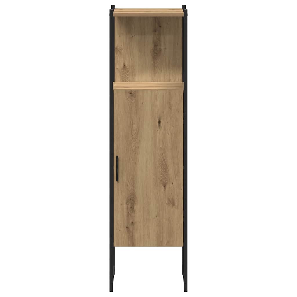 Badrumsmöbelset Med Hylla Med Dörr 4 Pcs Brun Konstruerat Trä