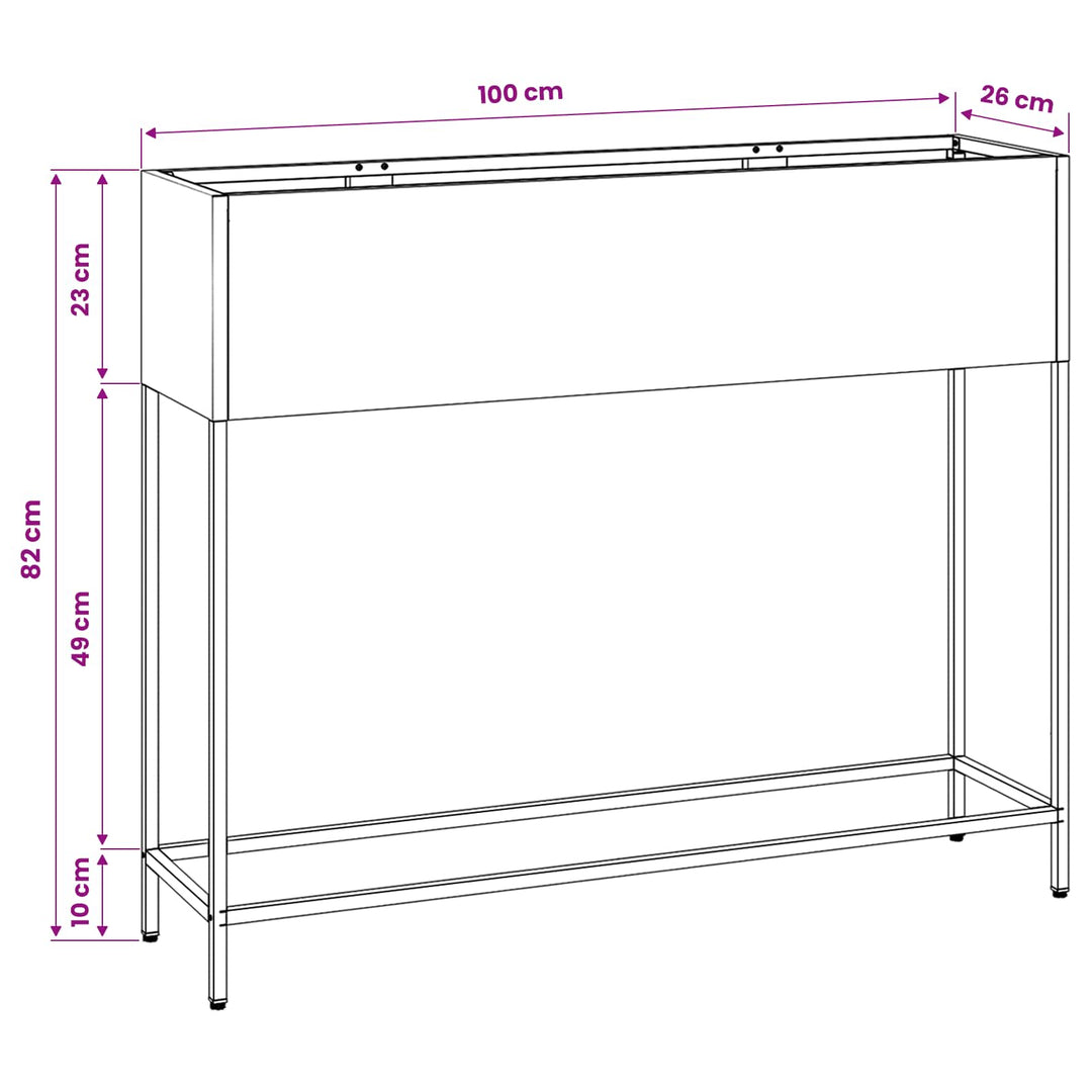 Höjdträdgårdsplanterare Olivgrön 100 X 26 X 82 Cm Stål