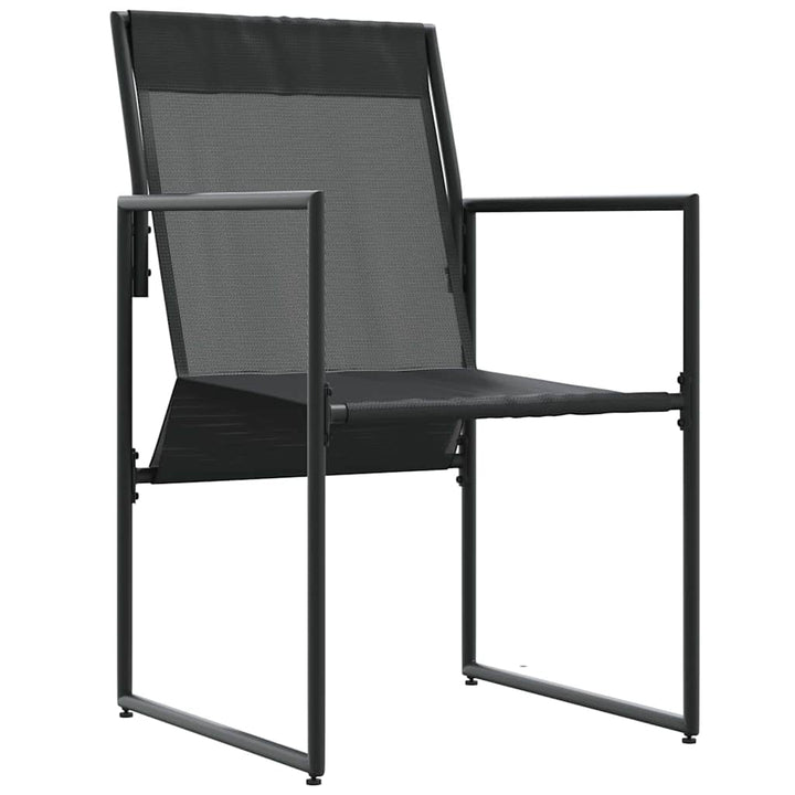 Stol Med Kudde 4 Pcs Svart Och Anthracit Textilene
