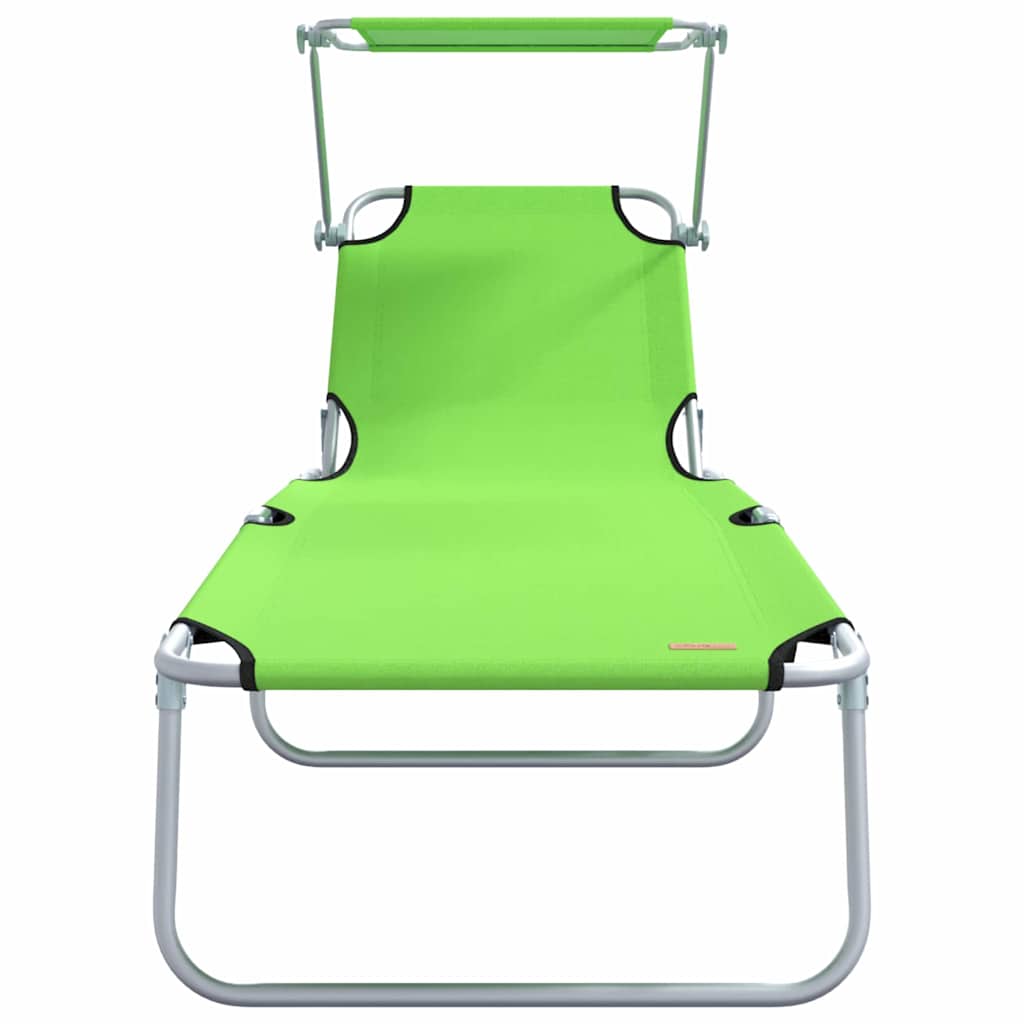 Solstol 2 Pcs Grön 58 X 188 X 77Cm Polyester