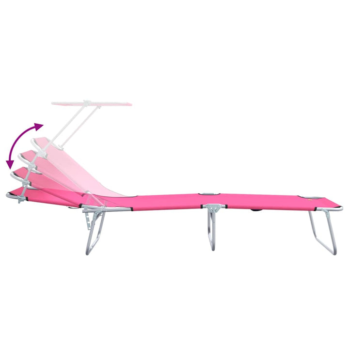Solstol 2 Pcs Rosa 58 X 188 X 77Cm Polyester