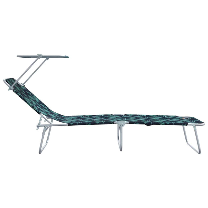 Solstol 2 Pcs Grön 58 X 188 X 77Cm Polyester