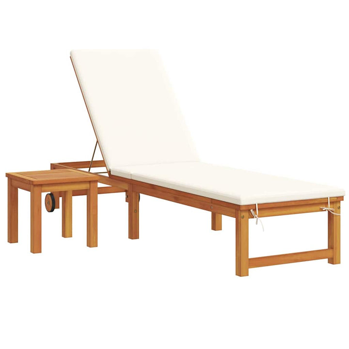 Solstol Reclining 2 Pcs Brun Massivt Akaciaträ