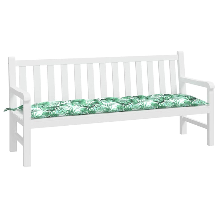 Bänkdyna För Trädgården Bladmönster 180X50X7 Cm Oxfordtyg