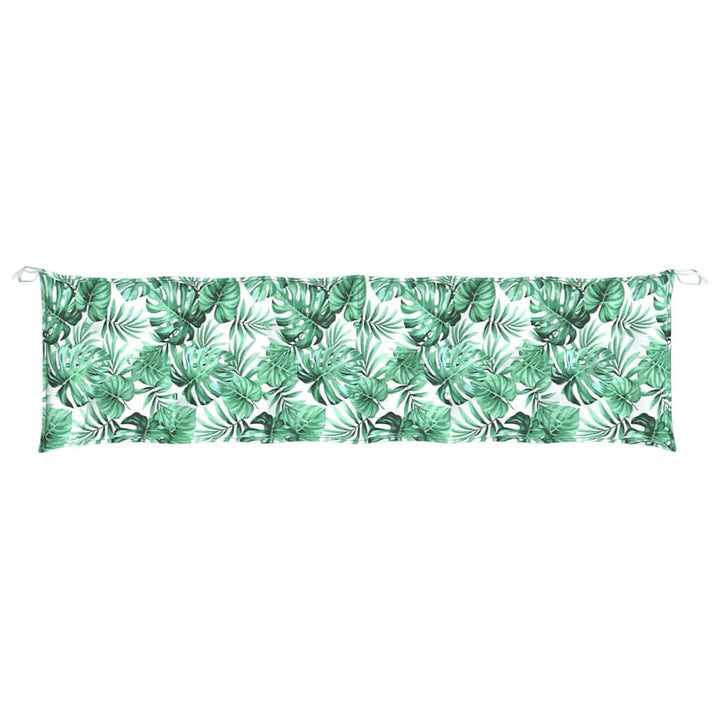 Bänkdyna För Trädgården Bladmönster 180X50X7 Cm Oxfordtyg