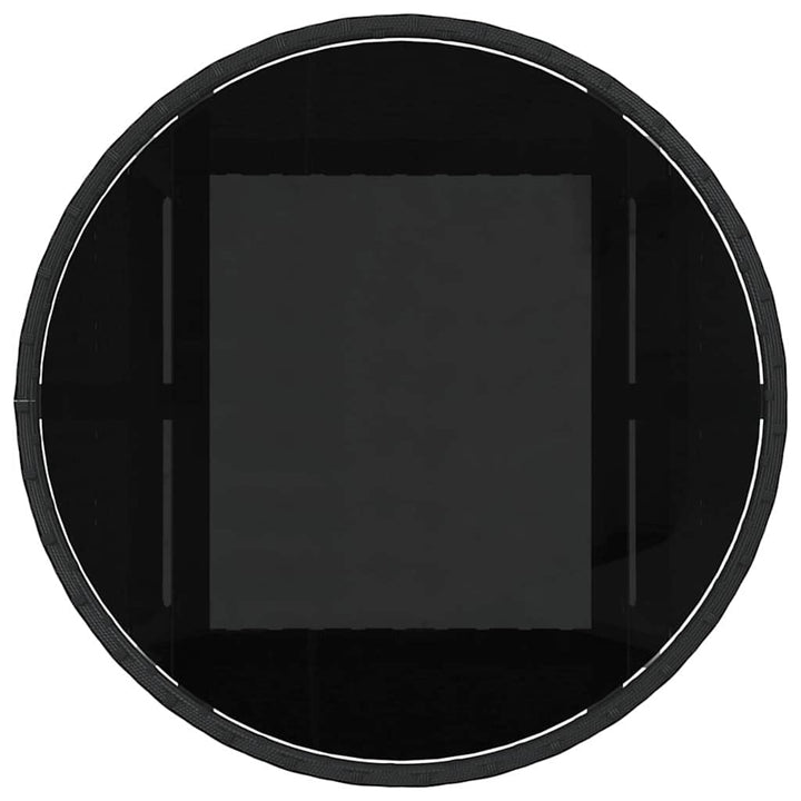 Trädgårdsmöbelset 3 Pcs Svart Konstrotting