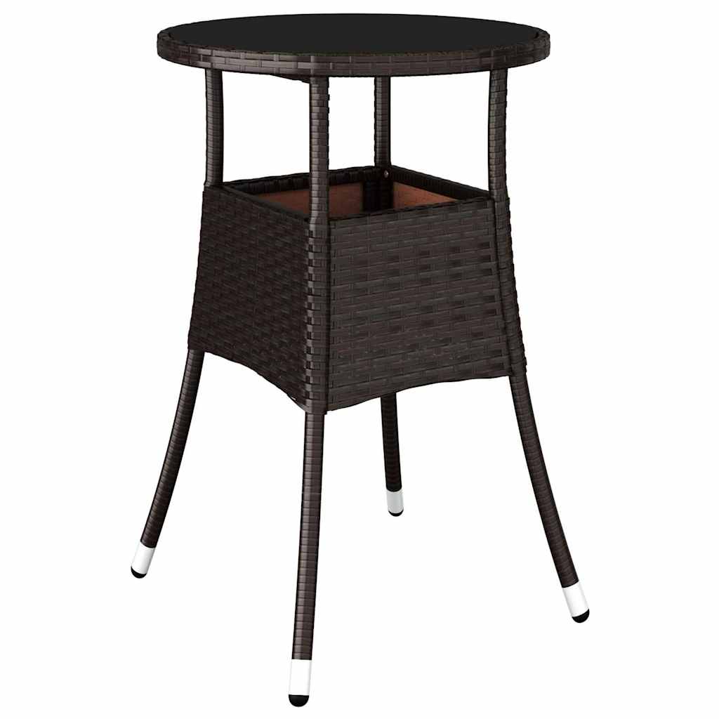 Trädgårdsmöbelset 3 Pcs Brun Konstrotting